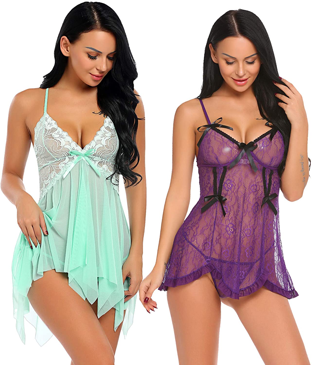 Price:$21.99 Avidlove Women Lace Lingerie Babydoll and Women Sexy Babydoll Sleepwear at Amazon Women’s Clothing store