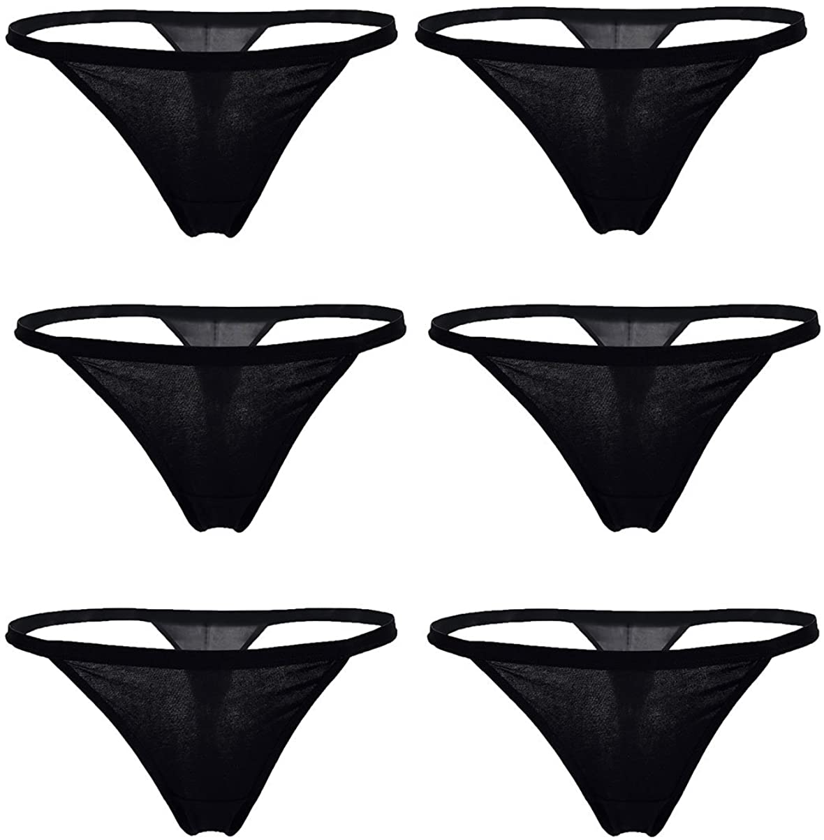 Price:$9.99    YOYI FASHION Women Cotton Low Rise Soft Breathable T-Back G-String Thong Panties Multi Packs  Clothing