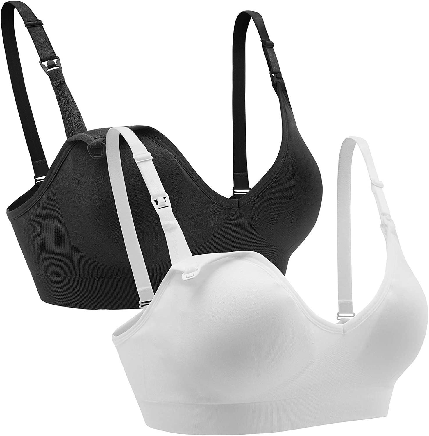 Price:$12.99 Suekaphin Nursing Bra Wireless Deep V Neck Sleeping Nursing Maternity Bra for Breastfeeding Pregnancy at Amazon Women’s Clothing store