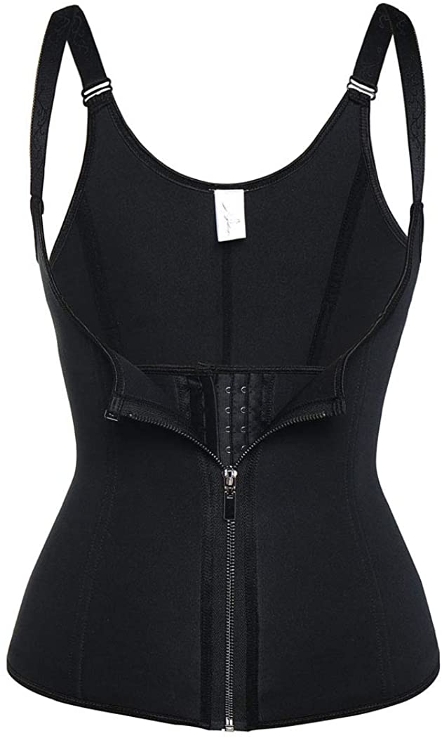 Price:$26.99 Waist Trainer Corset for Women Weight Loss Neoprene Sauna Sweat Vest Waist Cincher Body Shaper at Amazon Women’s Clothing store