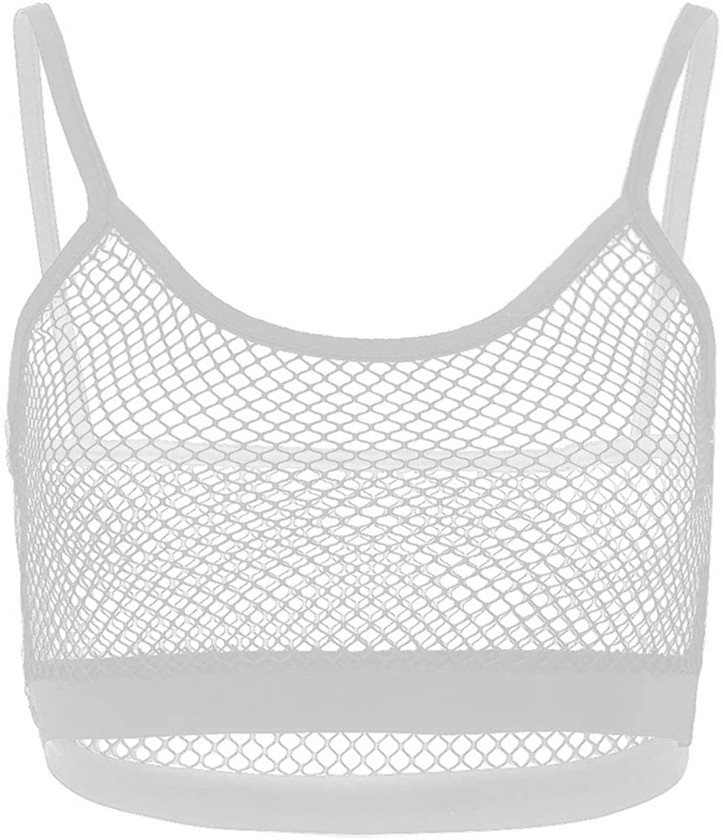 Price:$10.45 inlzdz Women's Lingerie Sheer Mesh Fishnet Tank Tops Vest See Through Strappy Bra Bralette at Amazon Women’s Clothing store
