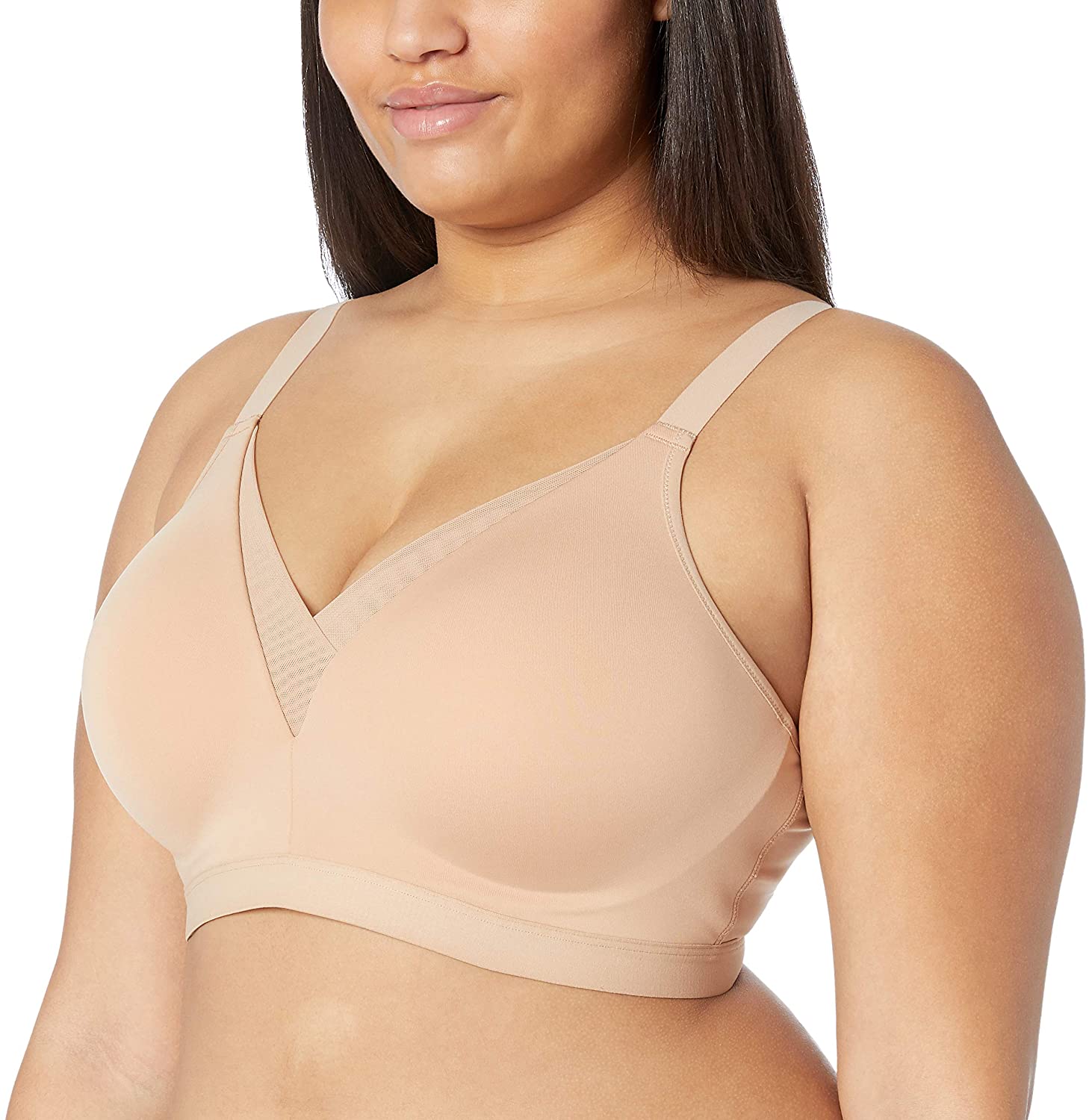 Price:$34.30    Amazon Brand - Core 10 Women's Full Figure All Day Comfort Adjustable Sports Bra, -Nude, 34F  Clothing