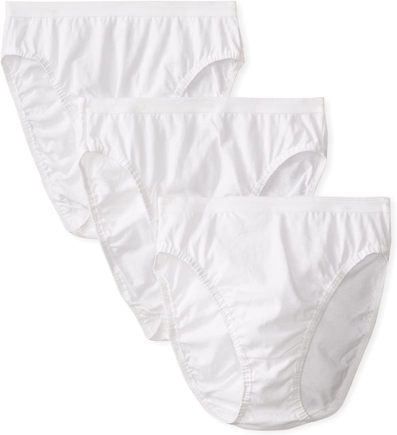 Price:$7.70 Fruit of the Loom Women's 3 Pack Cotton Hi-Cut Brief Panty at Amazon Women’s Clothing store
