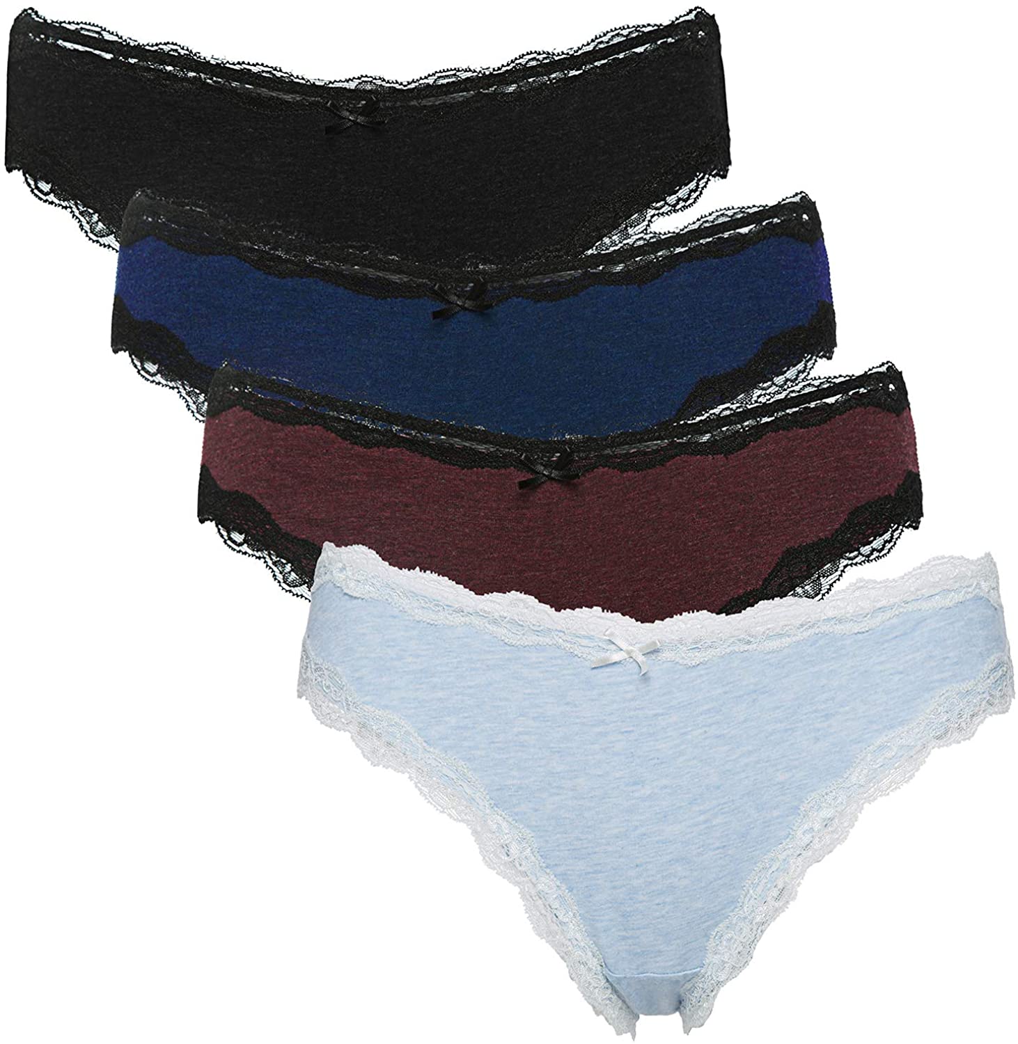 Price:$9.99 CharmLeaks Womens Cotton Underwear Hipster Panties Lace Trim Briefs Pack of 4 at Amazon Women’s Clothing store