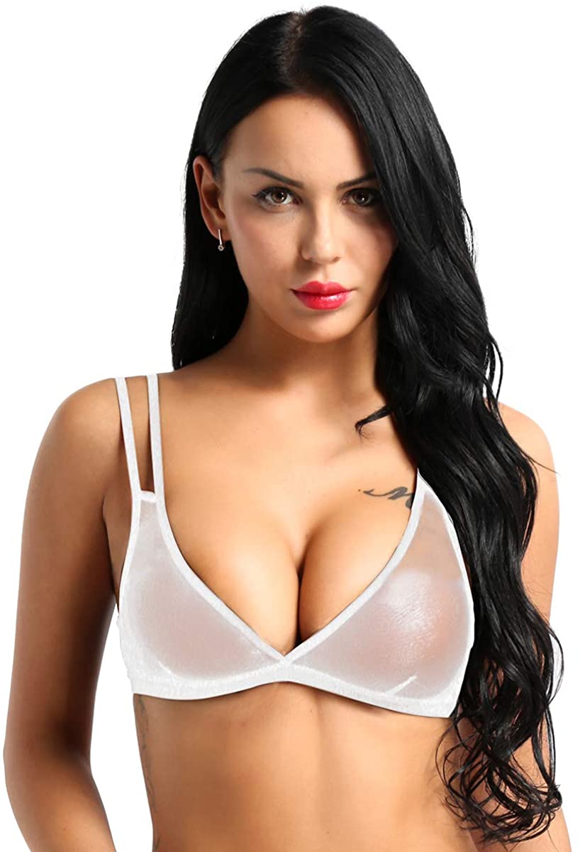 Price:$11.49 Alvivi Sexy Women's Seamless Lingerie Sheer Mesh Wire-Free Unlined Bra Tops See Through Bralette at Amazon Women’s Clothing store
