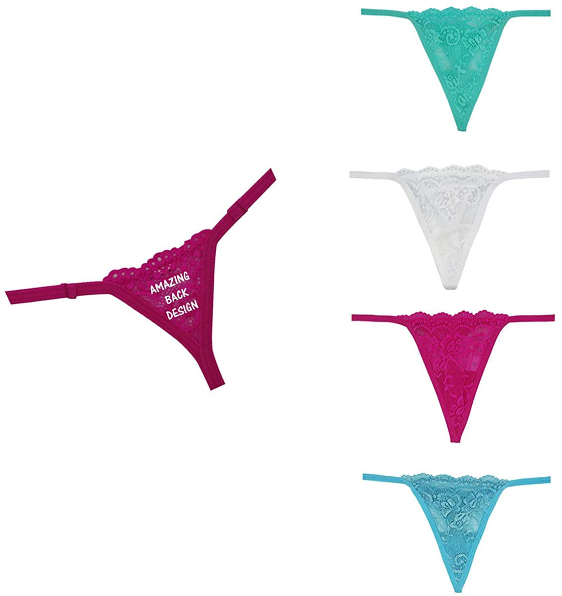 Price:$14.99    Low Rise Thongs Women's Sexy Lace Thong T Back Petite Cotton G-String Panties  Clothing