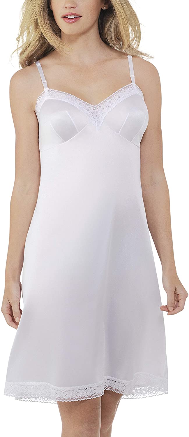Price:$18.19 Vanity Fair Women's Rosette Lace Trim V-Neck Full Slip (10103) at Amazon Women’s Clothing store