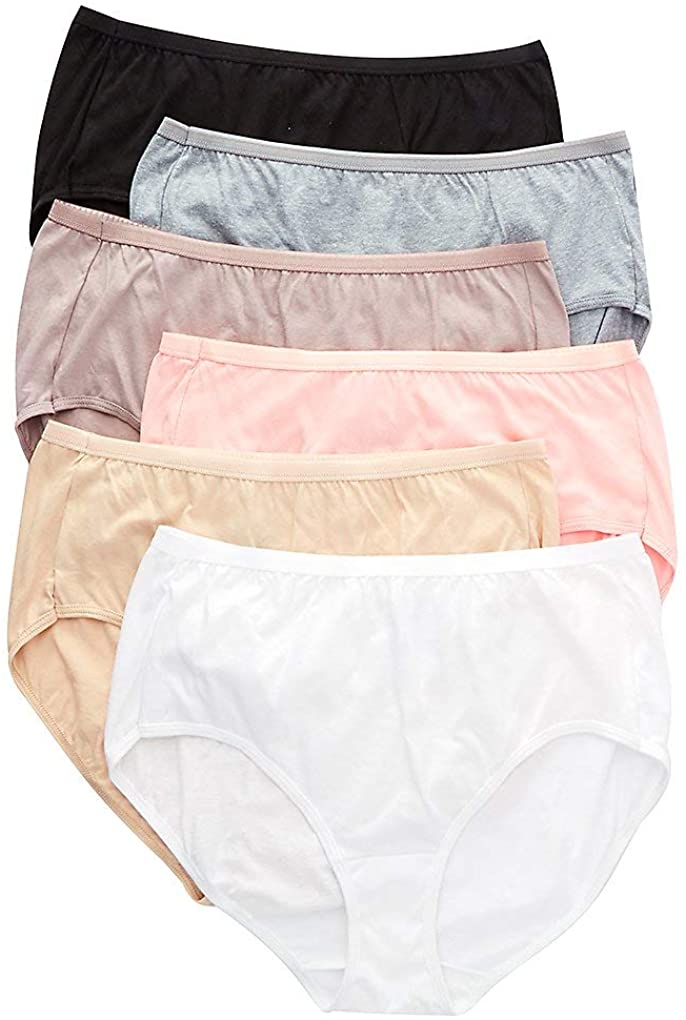 Price:$15.40 JUST MY SIZE Women's Plus Size Cool Comfort Cotton Brief 6-Pack at Amazon Women’s Clothing store