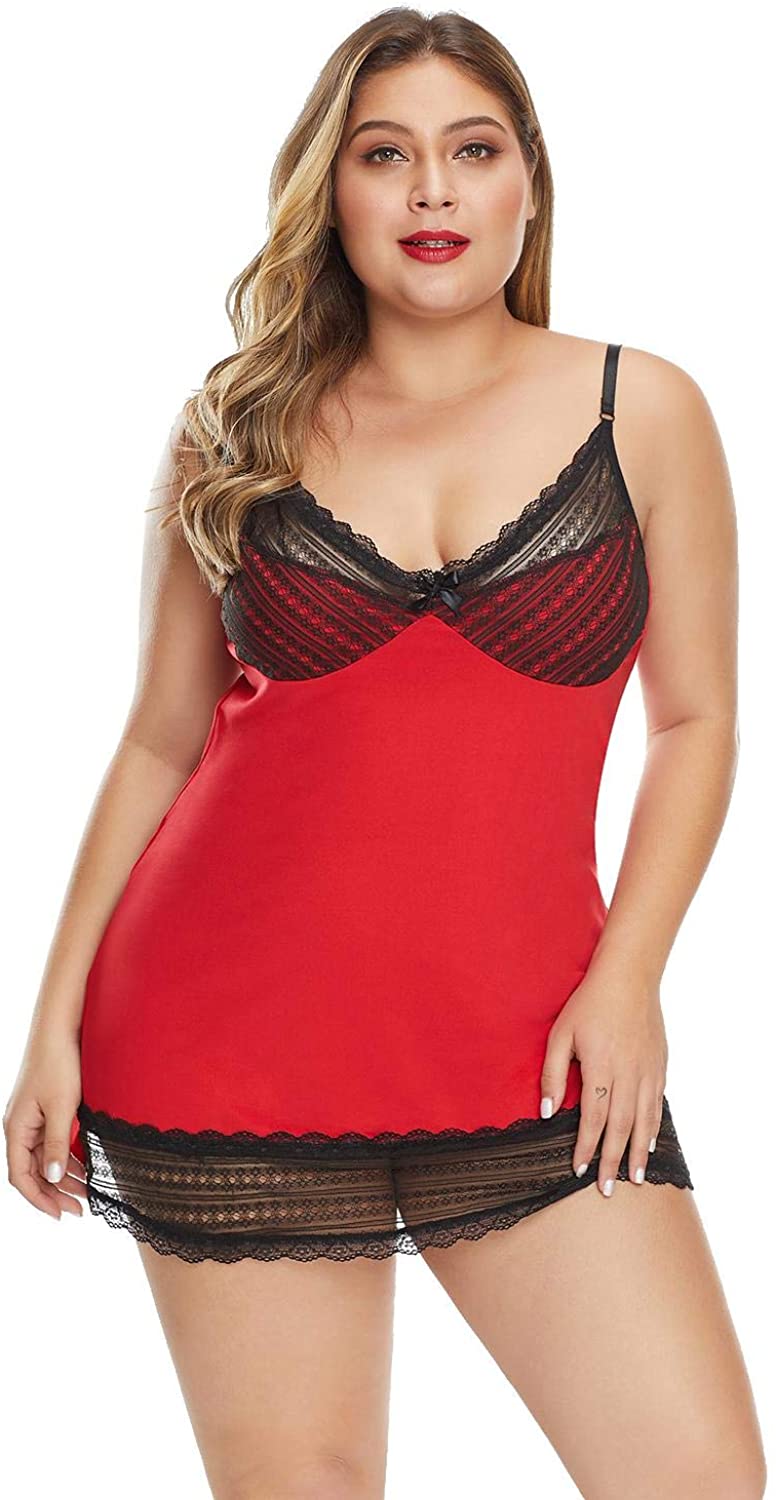 Price:$15.99 lime flare Women Sexy Plus Size Lace Babydoll Nightdress Fashion Lingerie at Amazon Women’s Clothing store