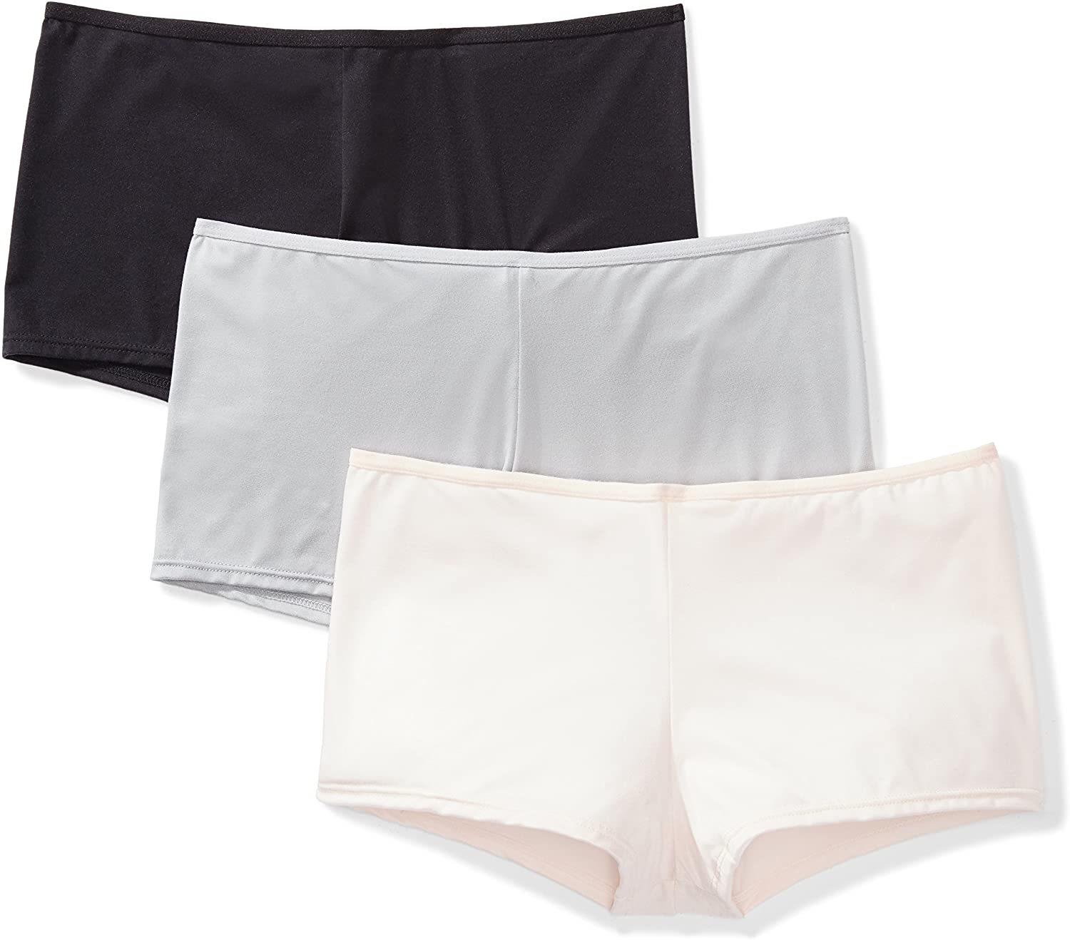 Price:$14.45    Amazon Brand - Mae Women's 3-Pack Microfiber Boyshort Underwear  Clothing