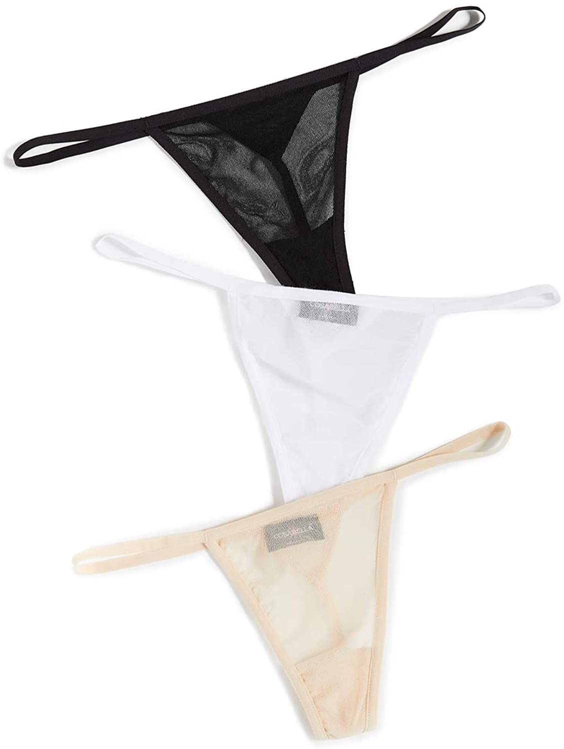 Price:$54.00    Cosabella Women's Soiree G String 3 Pack, Black/Blush/White, One Size  Clothing