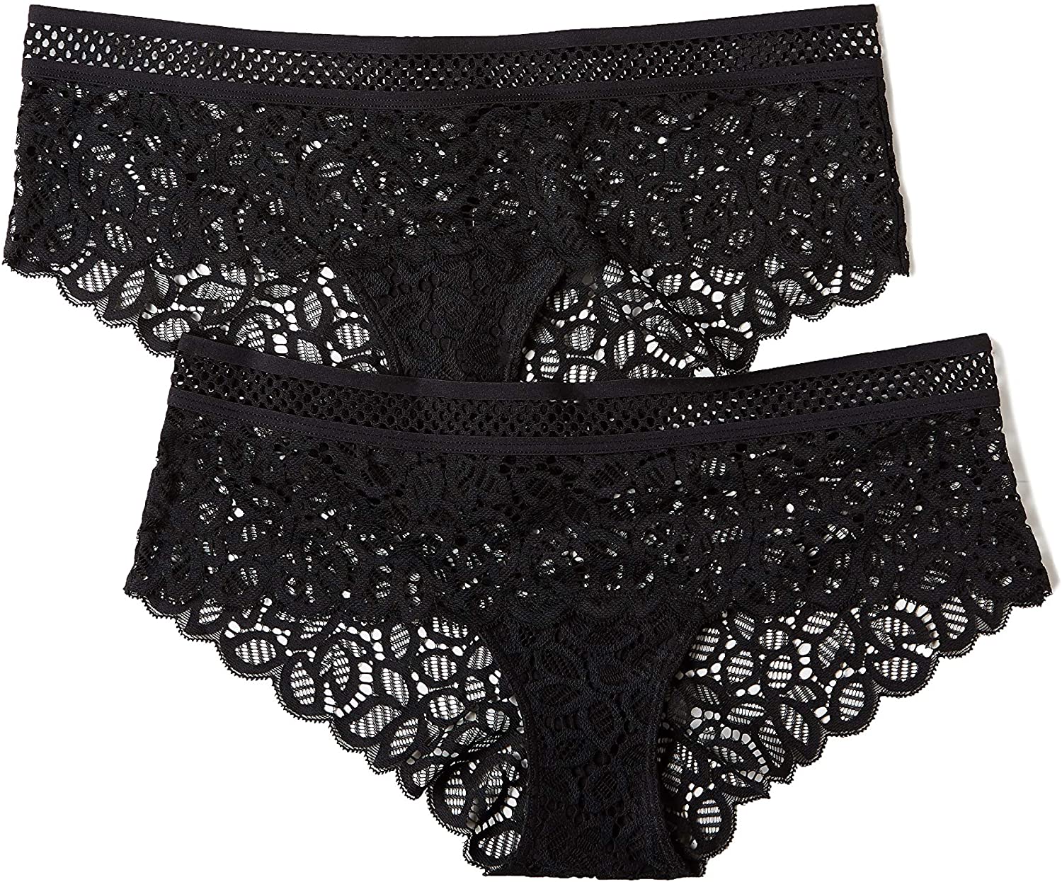 Price:$16.48    Amazon Brand - Iris & Lilly Women's Crochet Lace Hipster Panty, 2-Pack  Clothing