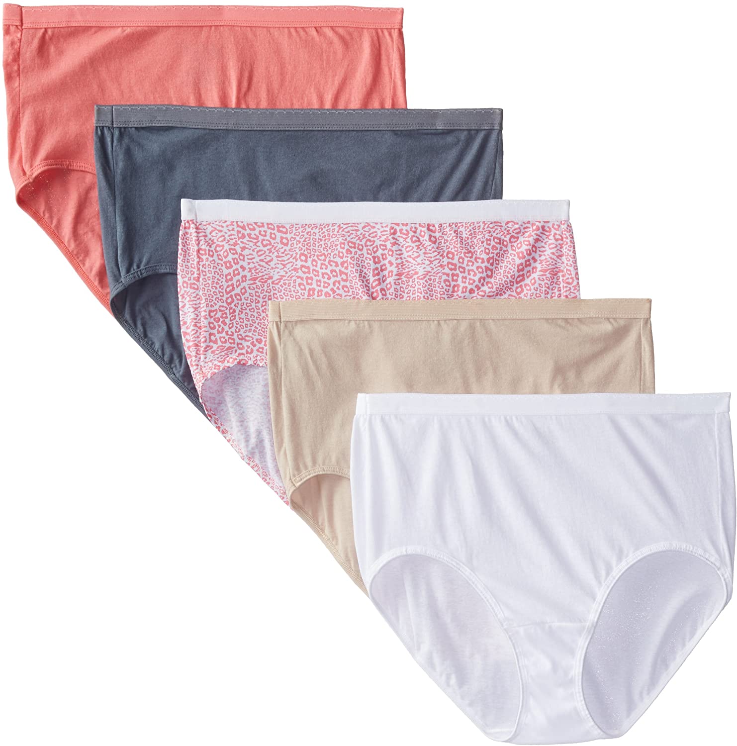 Price:$14.90 Fruit of the Loom Women's Plus Size "Fit For Me" 5 Pack Cotton Brief Panties at Amazon Women’s Clothing store