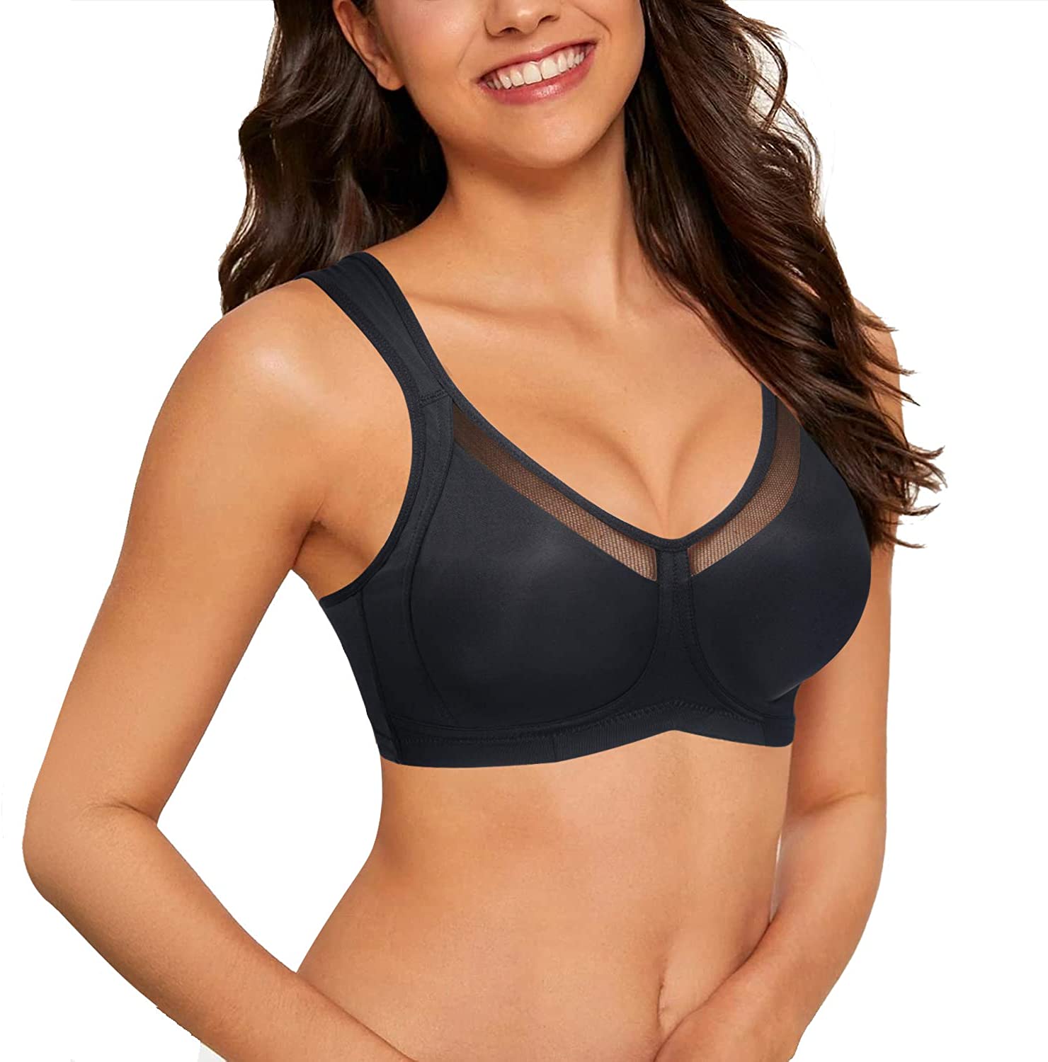 Price:$12.99 TrainingGirl Smooth Wireless Bra for Women Lingerie Bralette with Removable Pads Adjustable Wide Straps at Amazon Women’s Clothing store