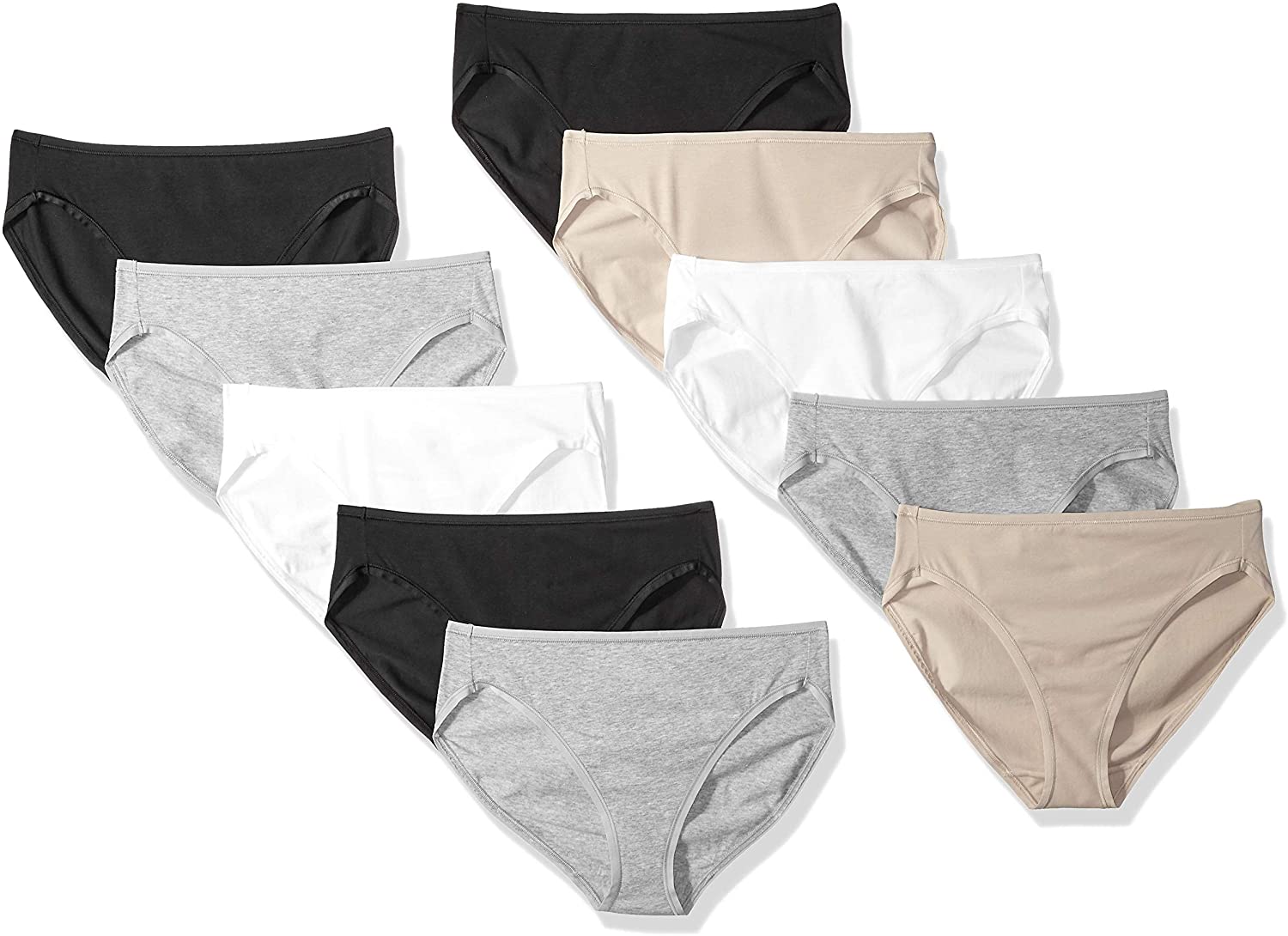 Price:$13.50    Amazon Essentials Women's Cotton Stretch High-Cut Bikini Underwear  Clothing
