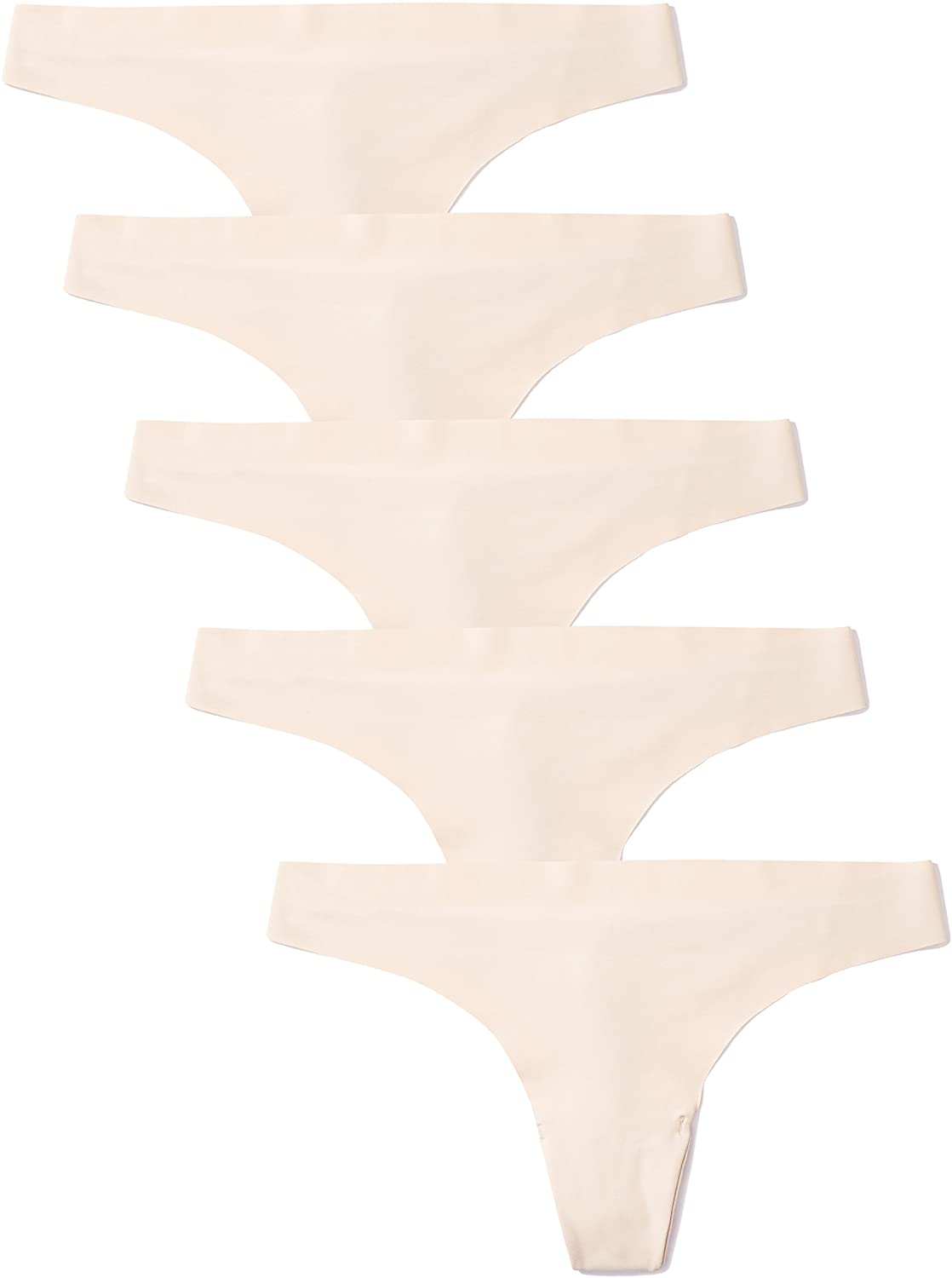 Price:$16.99    Iris & Lilly Women's No Show Infinity Edge Thong, Pack of 5  Clothing