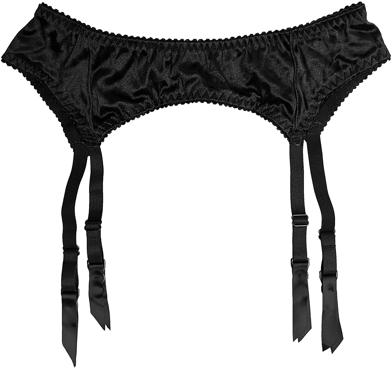 Price:$11.99    Hedy&Vivian Black Garters Belt for Stocking Metal Clips Women's Lingerie GB004  Clothing