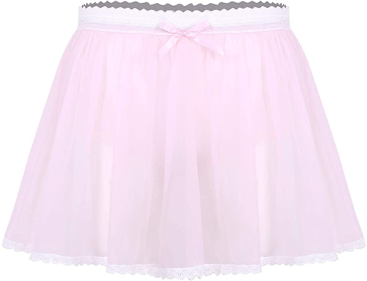 Price:$16.49    zdhoor Sissy Skirted Panties Men Mesh Sheer Thong G-String Crossdress Underwear Lingerie  Clothing