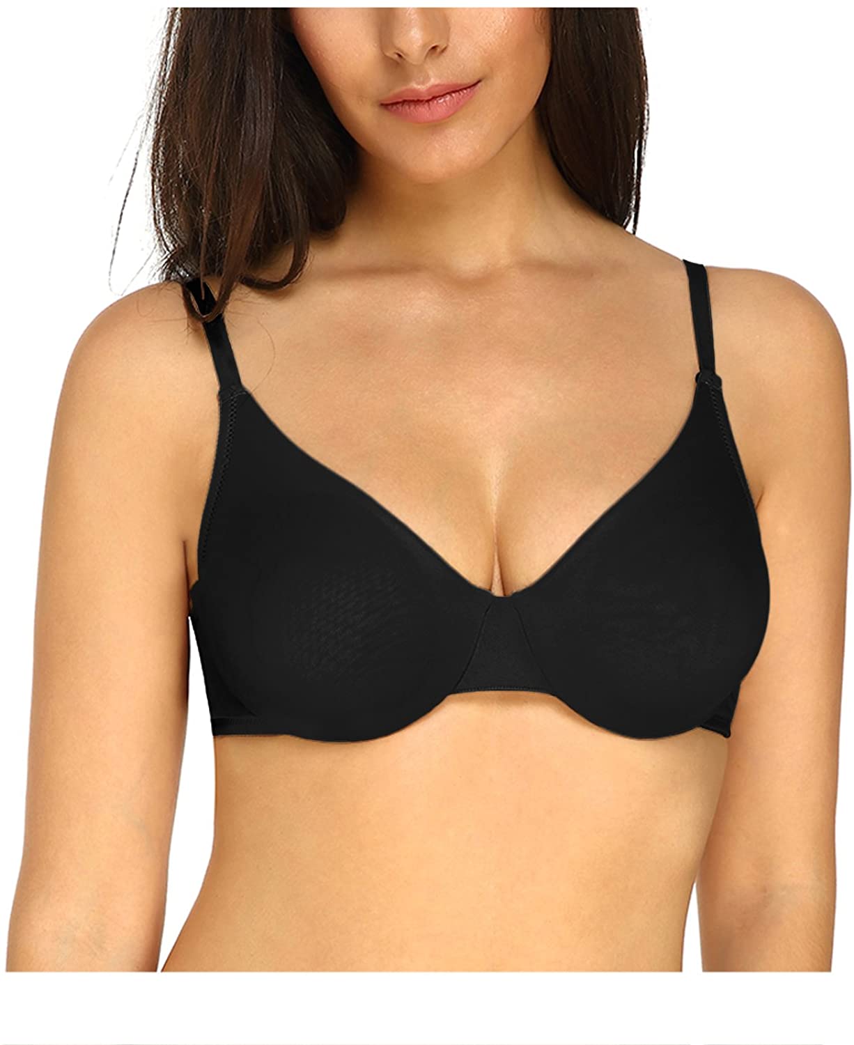 Price:$11.99 KISSLACE Women Soft Leisure Bra Non Padded Thin Triangle Cups Sexy T-Shirt Lingerie at Amazon Women’s Clothing store