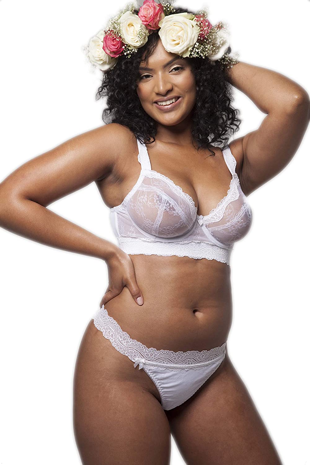 Price:$67.99 Sexy Bras for Women, Plus Size Lingerie Soft Lace Invisible Bra for Big Boobed Women with Extra Support at Amazon Women’s Clothing store