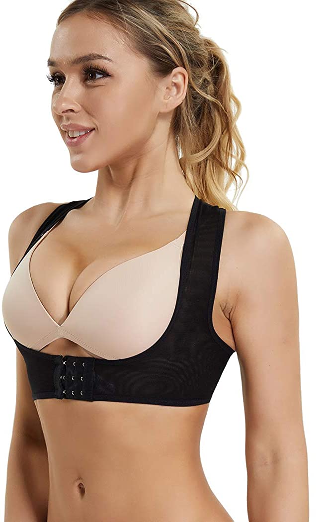Price:$16.99 Chest Brace Up for Women Posture Corrector Shapewear Vest Tops Bra Support Shaper at Amazon Women’s Clothing store