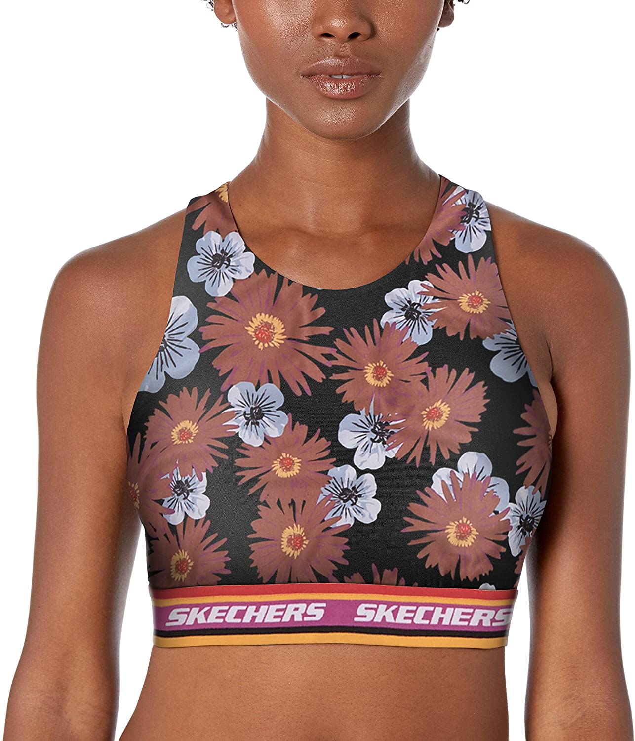 Price:$9.31 Skechers Women's Virtual Stripe Racerback Crop Top at Amazon Women’s Clothing store