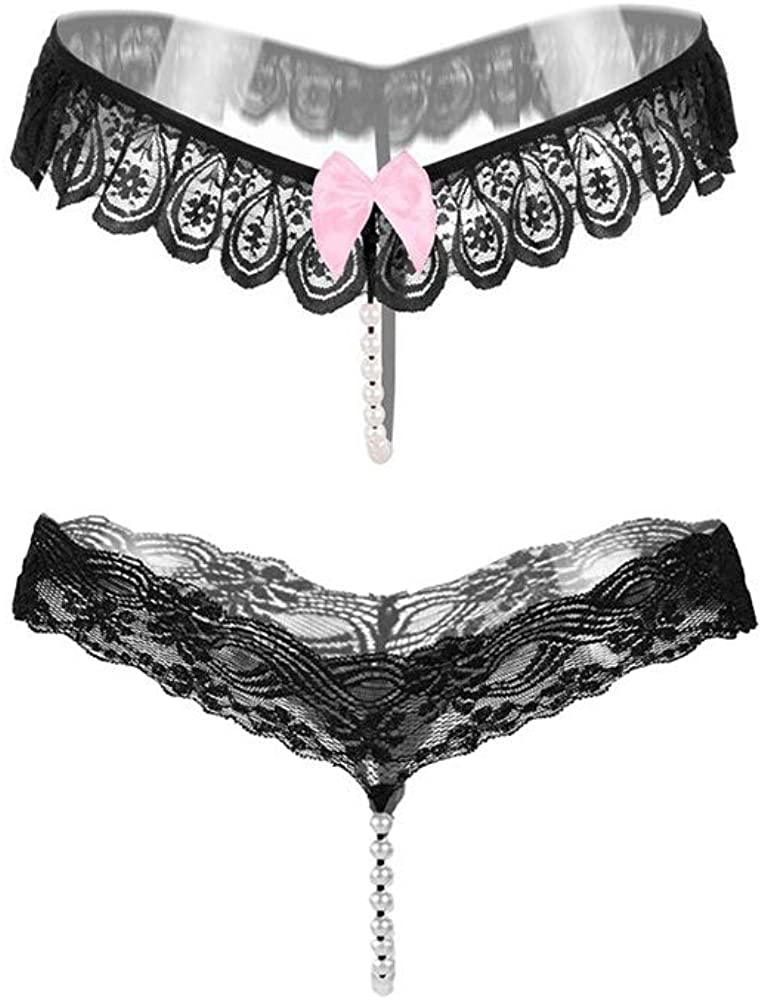 Price:$10.99    Nightaste Women's G-string T-Back Thong with Beads 2 Styles Lingerie T-string Underwear (Style1)  Clothing