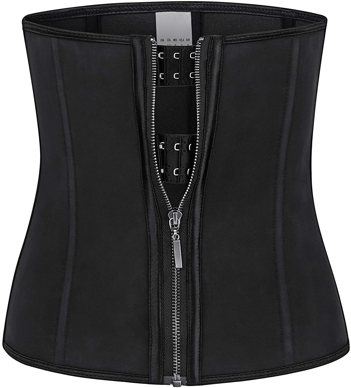 Price:$19.89 Boomyinglam Women Waist Trainer with Zip & Hook Underbust Waist Training Cincher for Weight Loss Hourglass Body Shaper at Amazon Women’s Clothing store