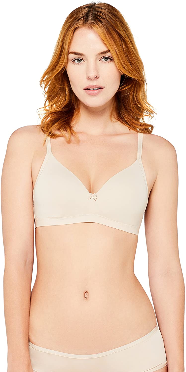 Price:$7.04    Amazon Brand - Iris & Lilly Women's Padded Microfibre Wireless Bra  Clothing
