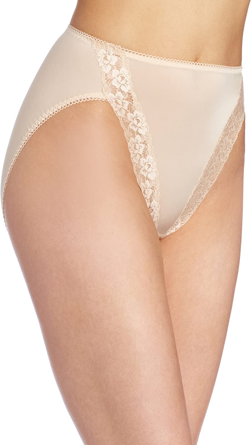 Price:$15.50 Wacoal Women's Bodysuede Lace Hi-Cut Panty Brief Panty at Amazon Women’s Clothing store  Briefs Underwear