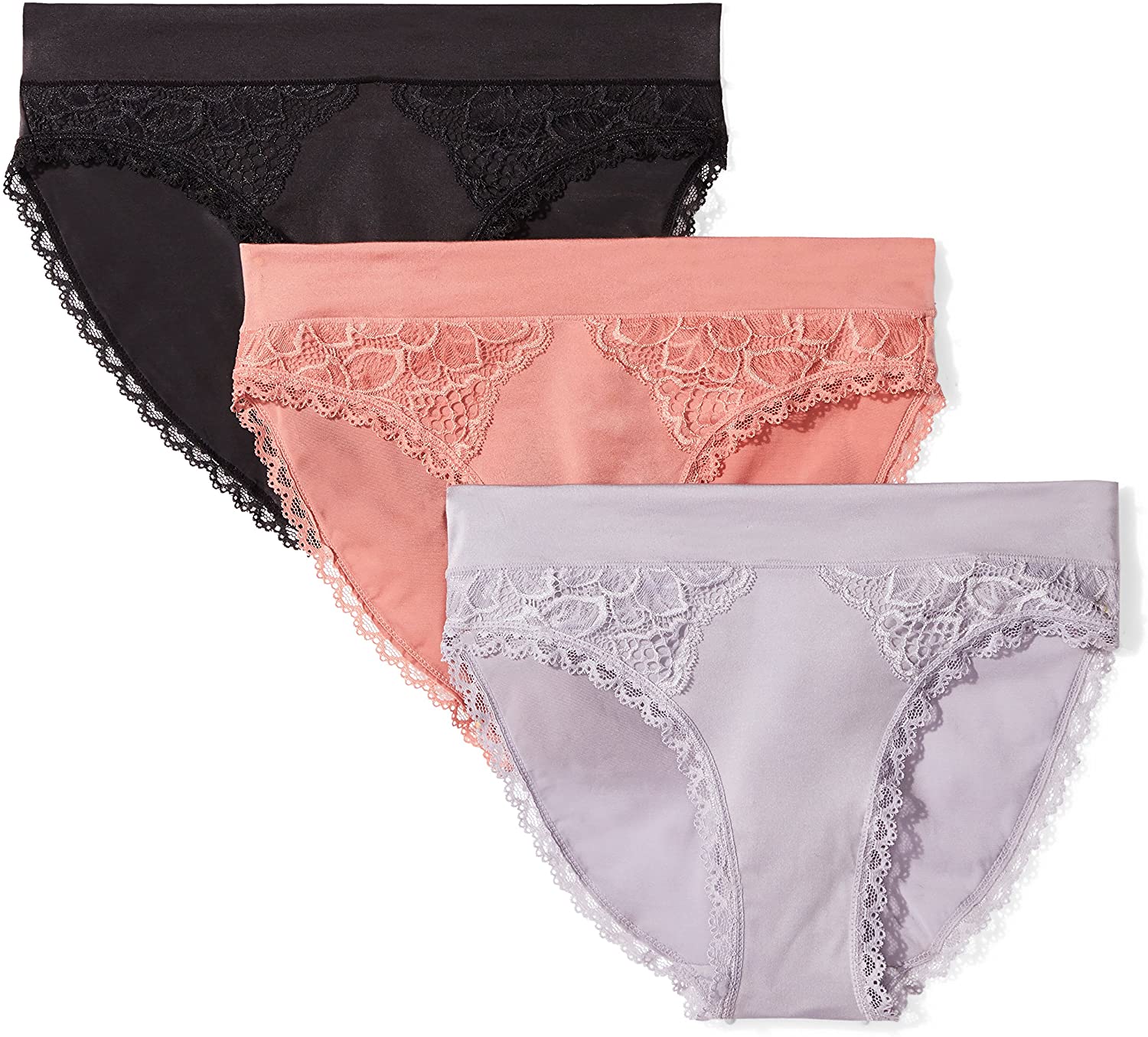 Price:$9.30    Amazon Brand - Arabella Women's Supersoft Brushed Microfiber Bikini with Lace  Clothing