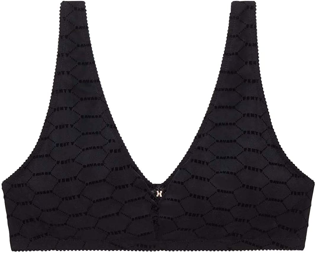 Price:$32.95 Savage X Fenty Women's Flocked Logo Bralette at Amazon Women’s Clothing store