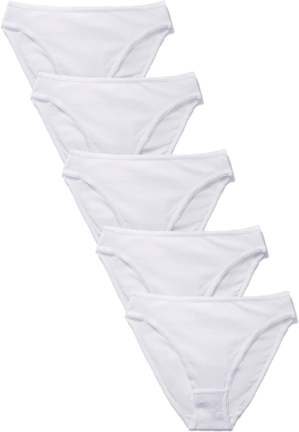 Price:$14.24    Amazon Brand - Iris & Lilly Women's Cotton High Leg Brief Panty, Multipack  Clothing