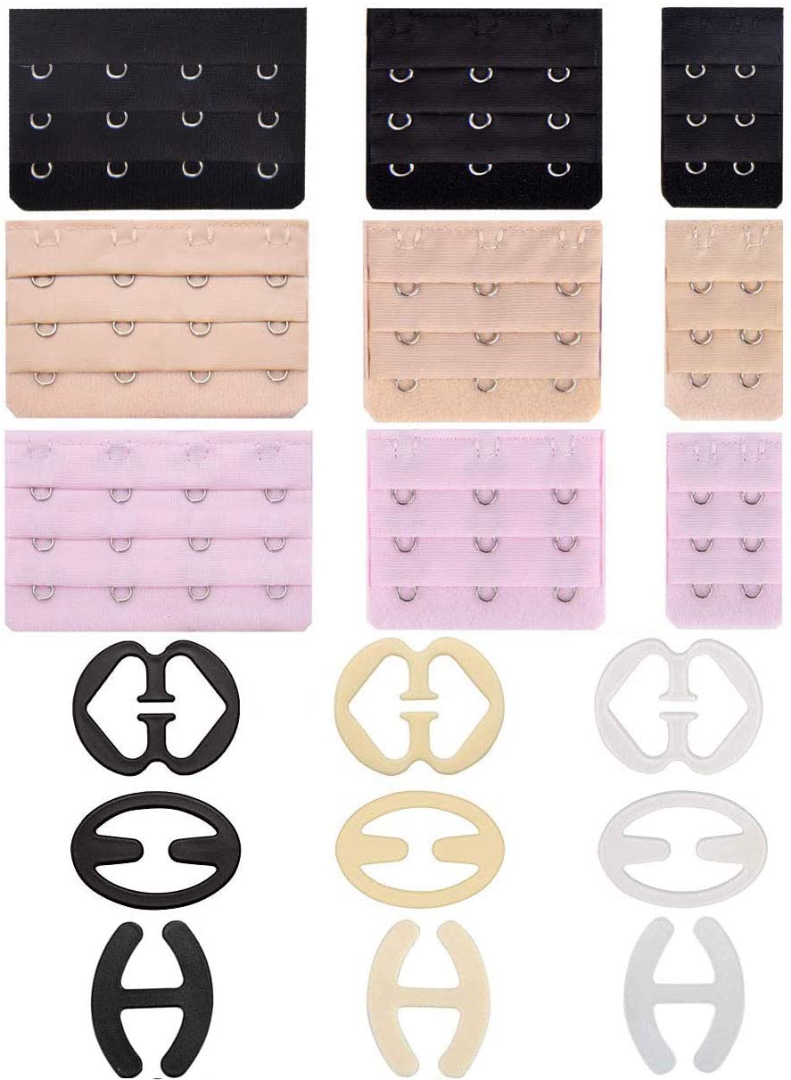 Price:$7.99    9Pcs Bra Strap Clips and Bra Extender 2 Hooks 3 Hooks 4 Hooks  Clothing