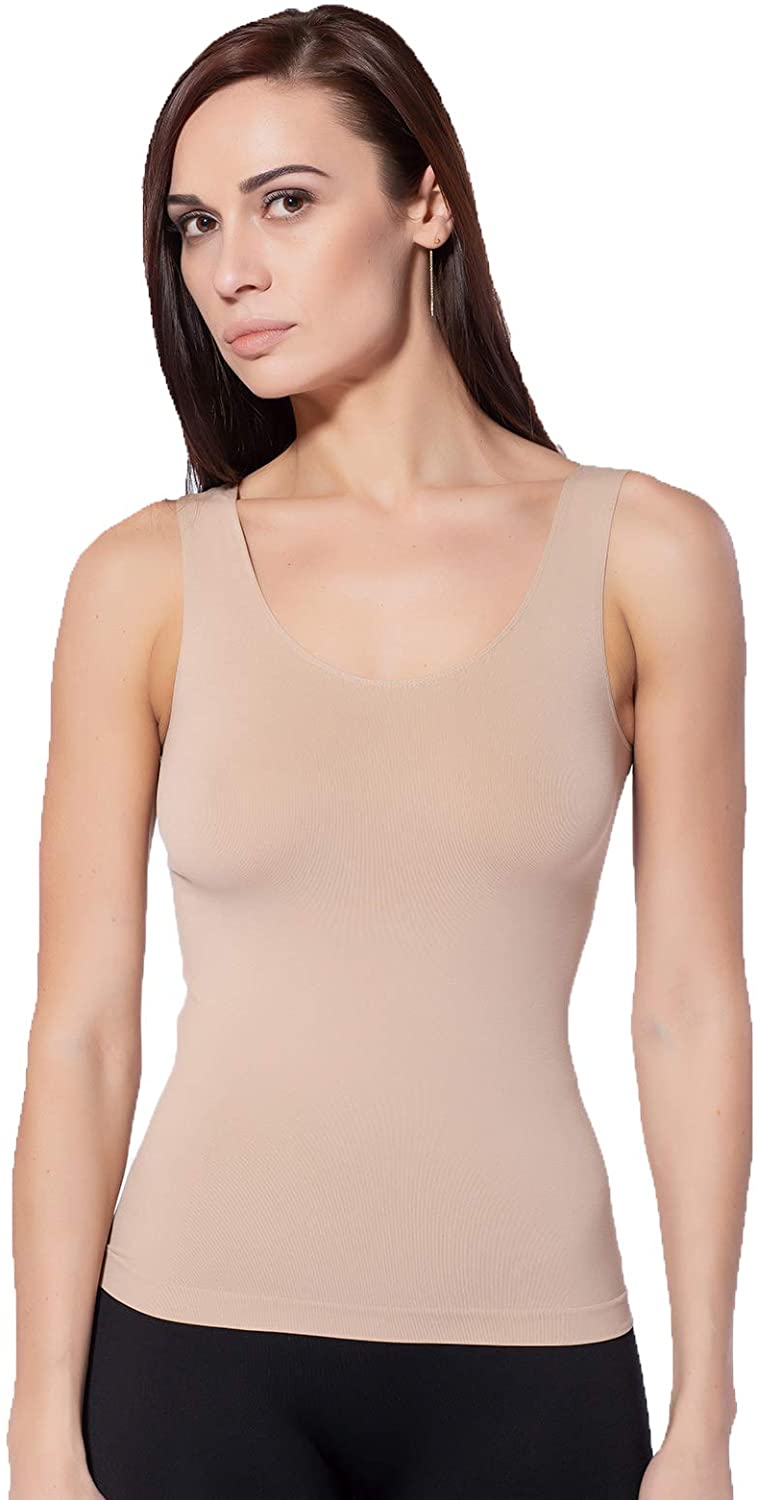 Price:$15.99 Women's Camisole Basic Layering Tank Top Wide Strap Stretch Slimming Camisole Underwear T-Shirts at Amazon Women’s Clothing store