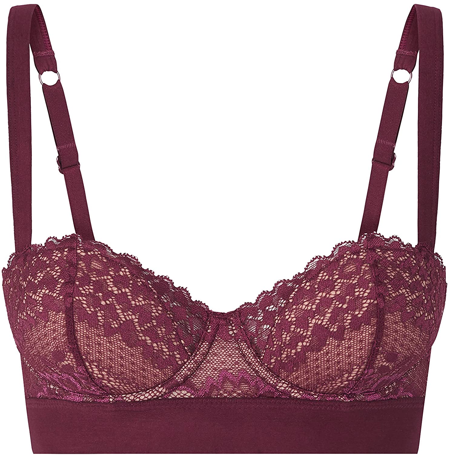 Price:$19.99 Heidi Klum Intimates Women's Delilah Dances Contour Balconette Bra - Ladies Sexy Lingerie - Red, 34D at Amazon Women’s Clothing store