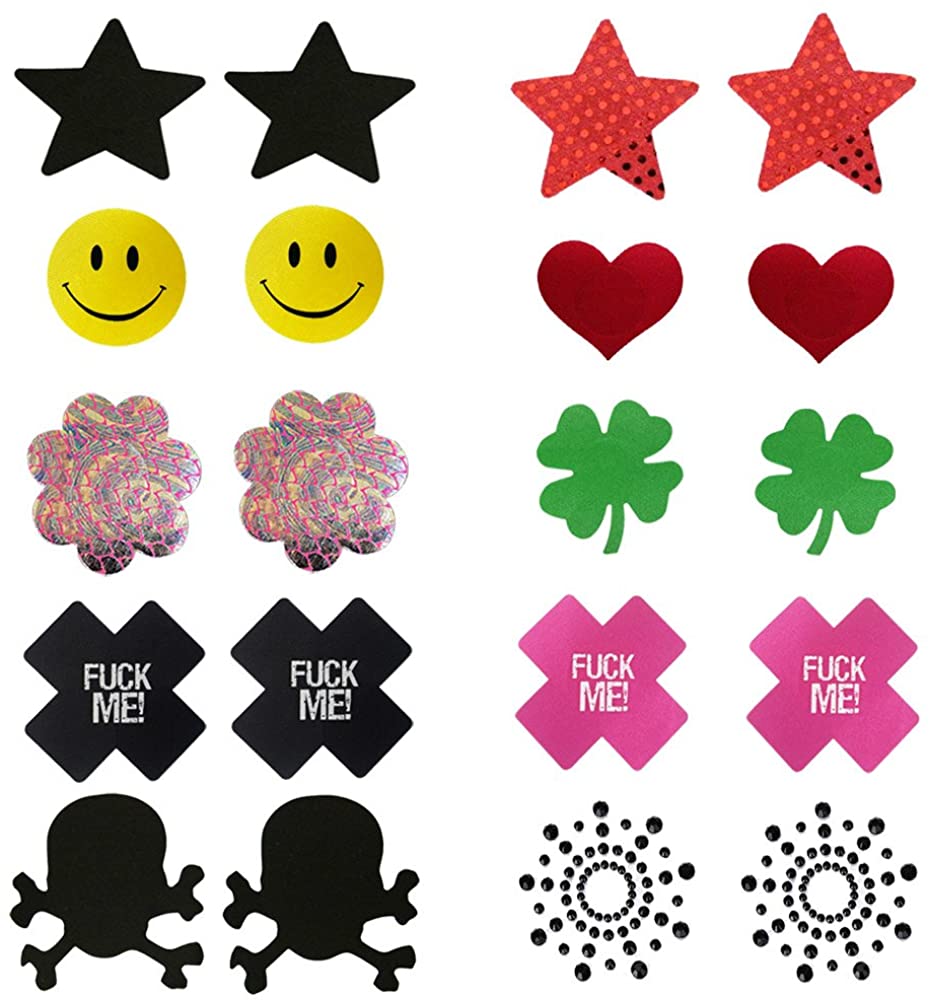 Price:$7.59 JESWELL Nipple Covers Disposable Pasties Breast Petals for Women Lingerie (Colletion-C 10 Pairs) at Amazon Women’s Clothing store