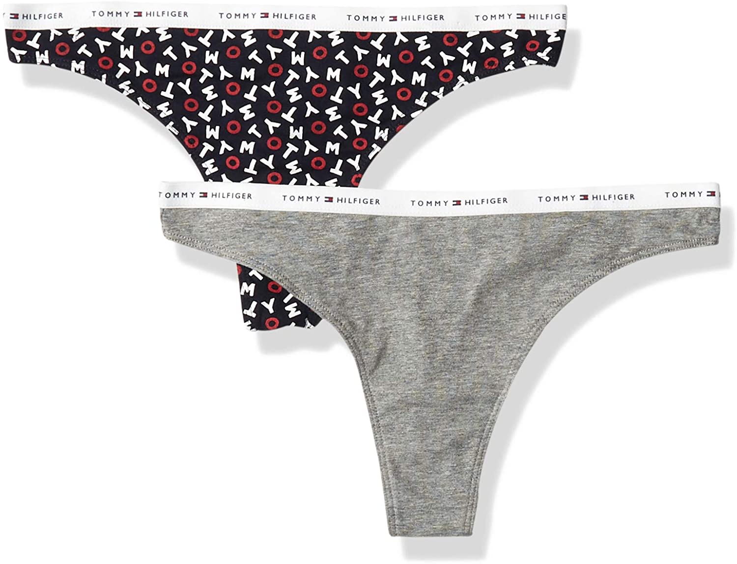 Price:$9.31    Tommy Hilfiger Women's Cotton Thong Underwear Logo Band, 2 Pack  Clothing