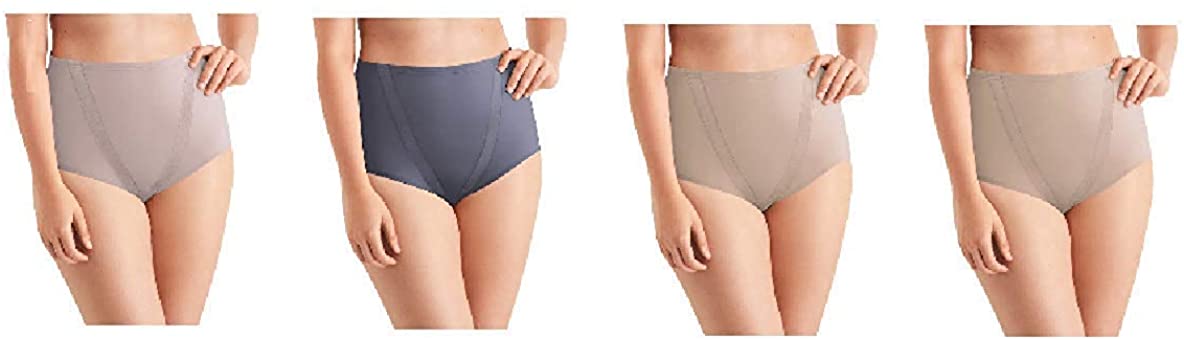 Price:$19.99 Maidenform Tummy Toning Shaping Briefs, All Over Smoothing, Comfort Leg Opening Perfect for Every Day 4 Pack (4 Pack- Taupe, Steel, Jet, Large) at Amazon Women’s Clothing store