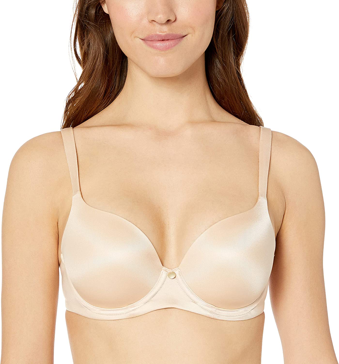 Price:$13.63    Amazon Brand - Mae Women's Lightly Lined Full Coverage Microfiber T-Shirt Bra  Clothing