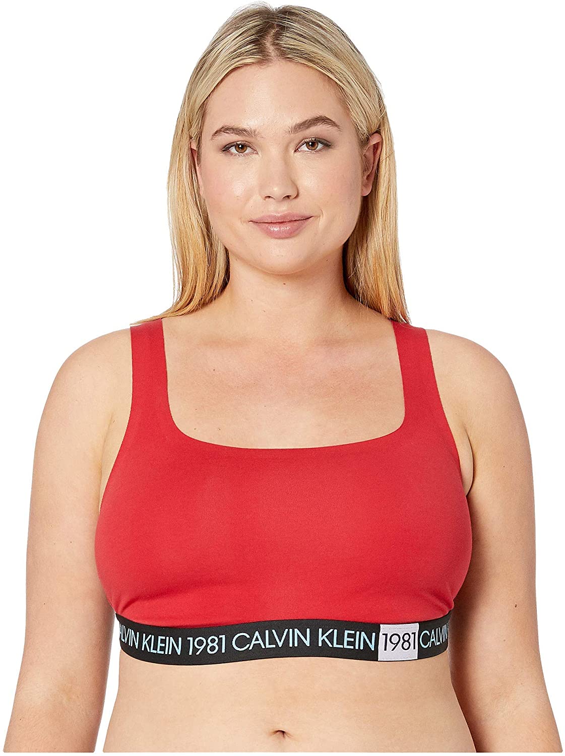 Price:$27.66 Calvin Klein Women's Plus Size 1981 Bold Cotton Unlined Bralette at Amazon Women’s Clothing store