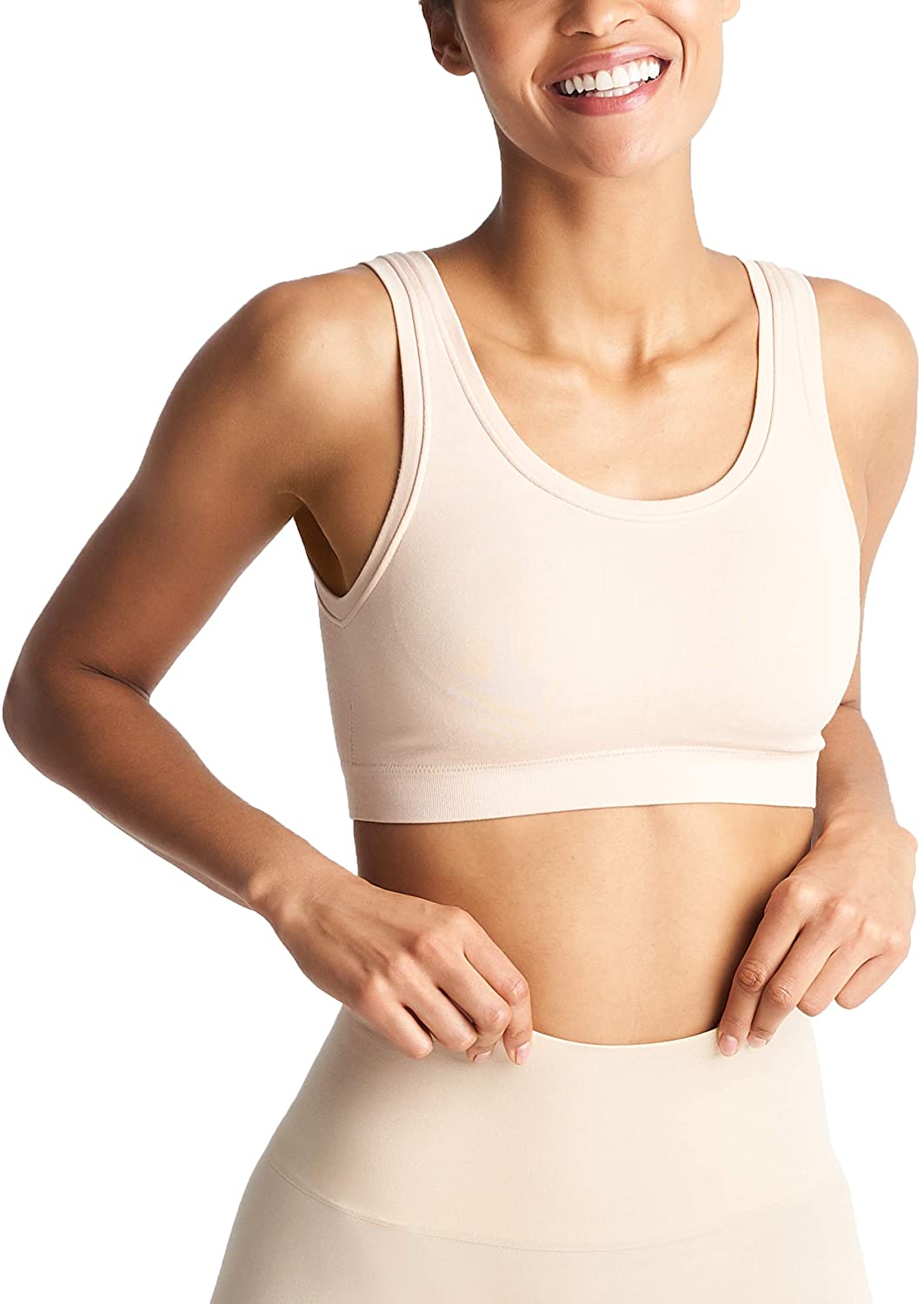 Price:$25.83 Yummie Women's Kiara Seamless Wire Free Scoop Neck Bra at Amazon Women’s Clothing store