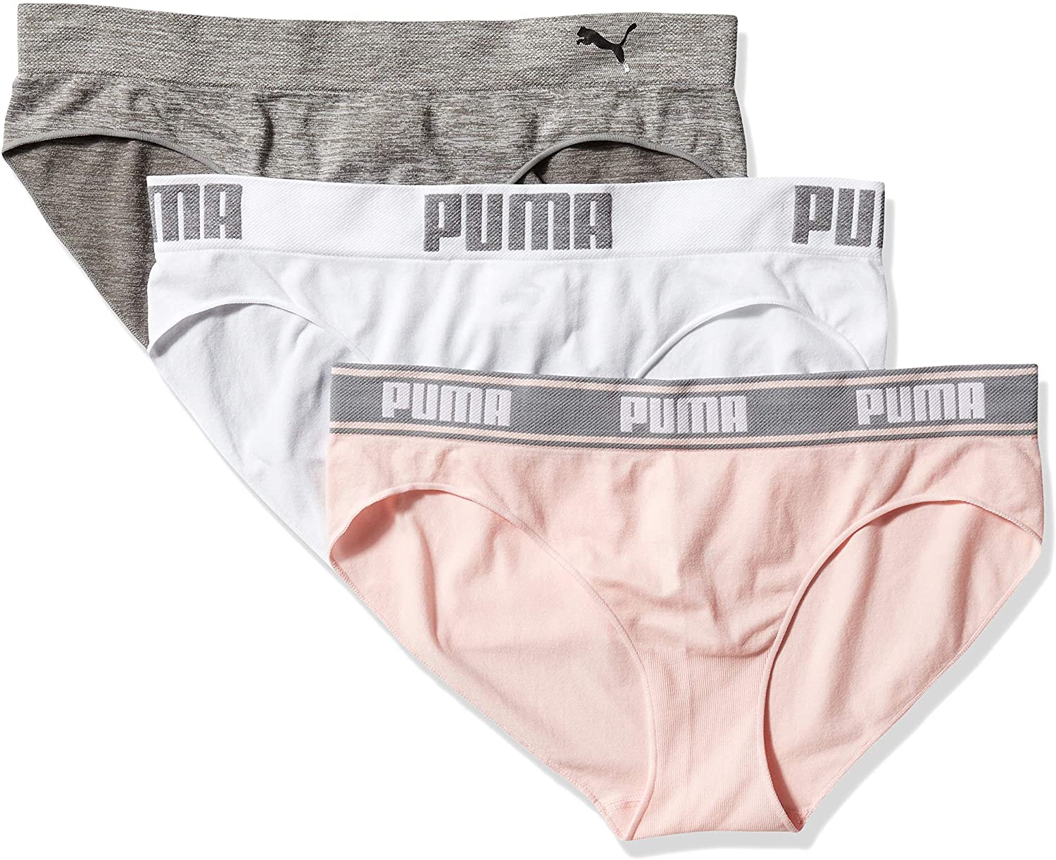 Price:$12.95 PUMA Women's 3 Pack Seamless Bikini Underwear at Amazon Women’s Clothing store