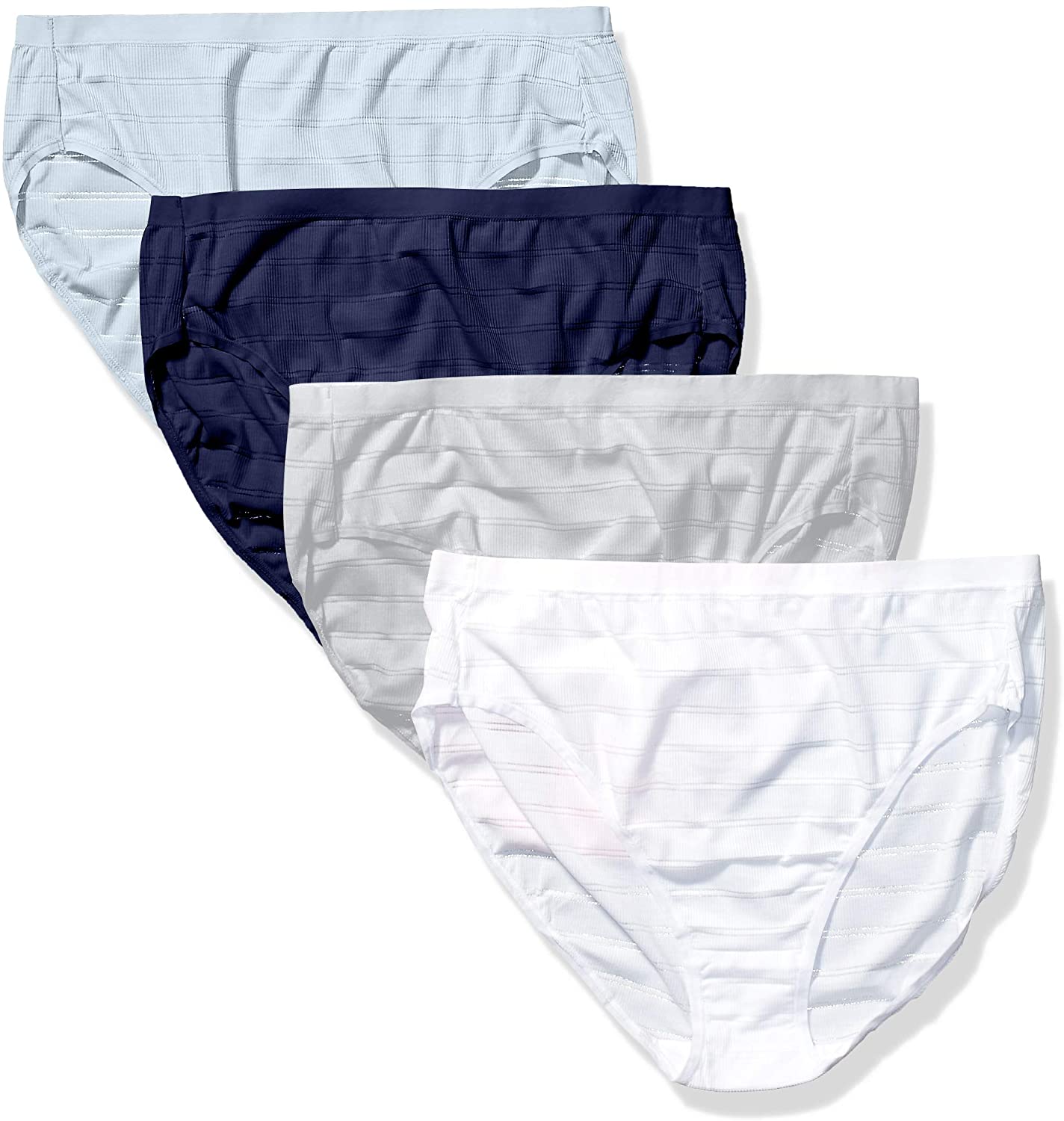 Price:$14.99 Hanes Ultimate Women's Comfort Flex Fit 4 Pack Hi-Cut Panties at Amazon Women’s Clothing store