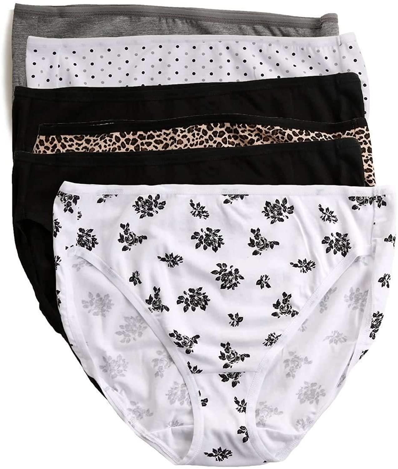 Price:$29.99 Felina Cotton Stretch Hi Cut Bikini 6-Pack at Amazon Women’s Clothing store