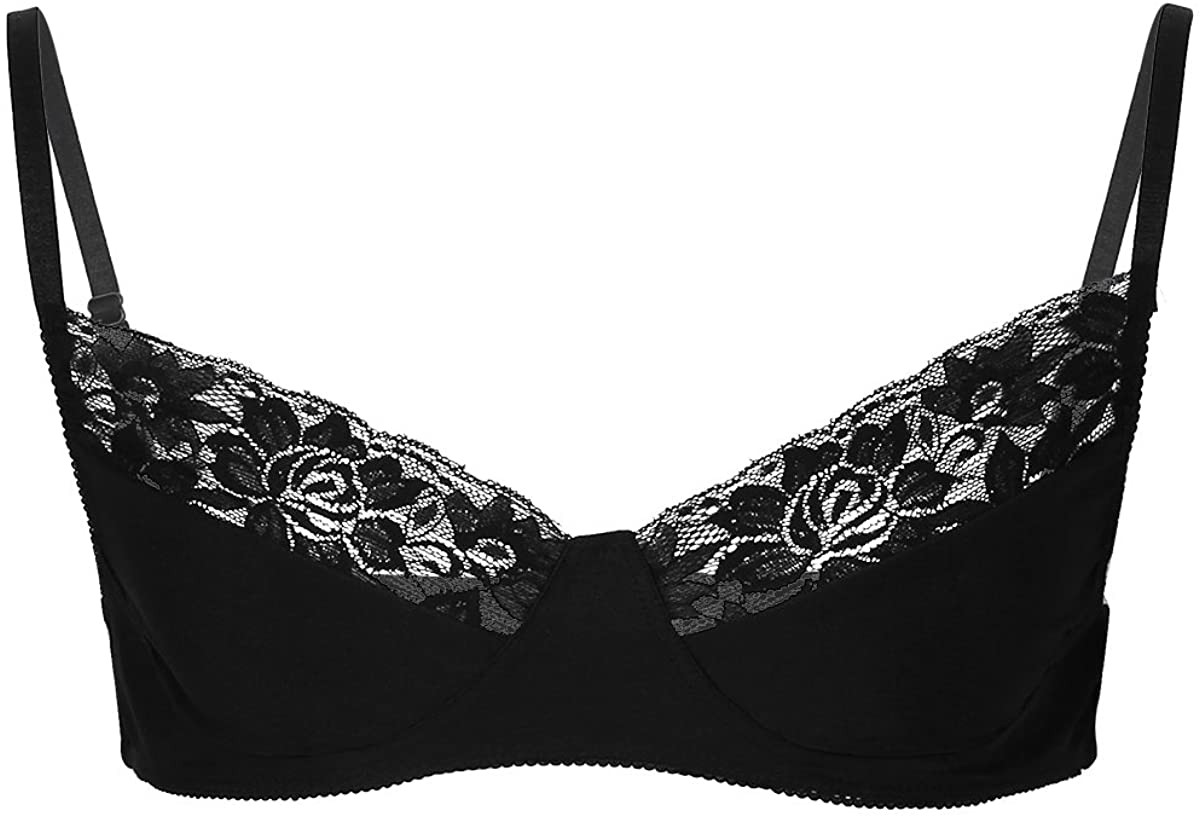Price:$10.45    vastwit Men's Sissy Lace Crossdressing Lingerie Wire-Free Bra Top Triangle Bralette Underwear  Clothing