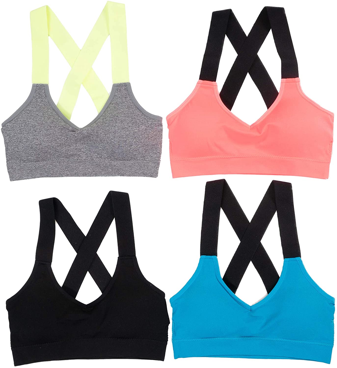 Price:$15.99 Alyce Athletics Womens Sports Bra, Pack of 4 at Amazon Women’s Clothing store