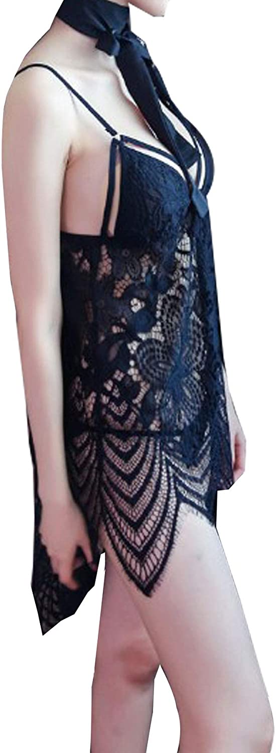 Price:$16.99    Alingdaundwr Women's Lingerie Babydoll Slips Lace Baby Doll Sets Nightwear Chemise Sexy Nightdress Strap Nightgowns Sleepwear Black One Size  Clothing