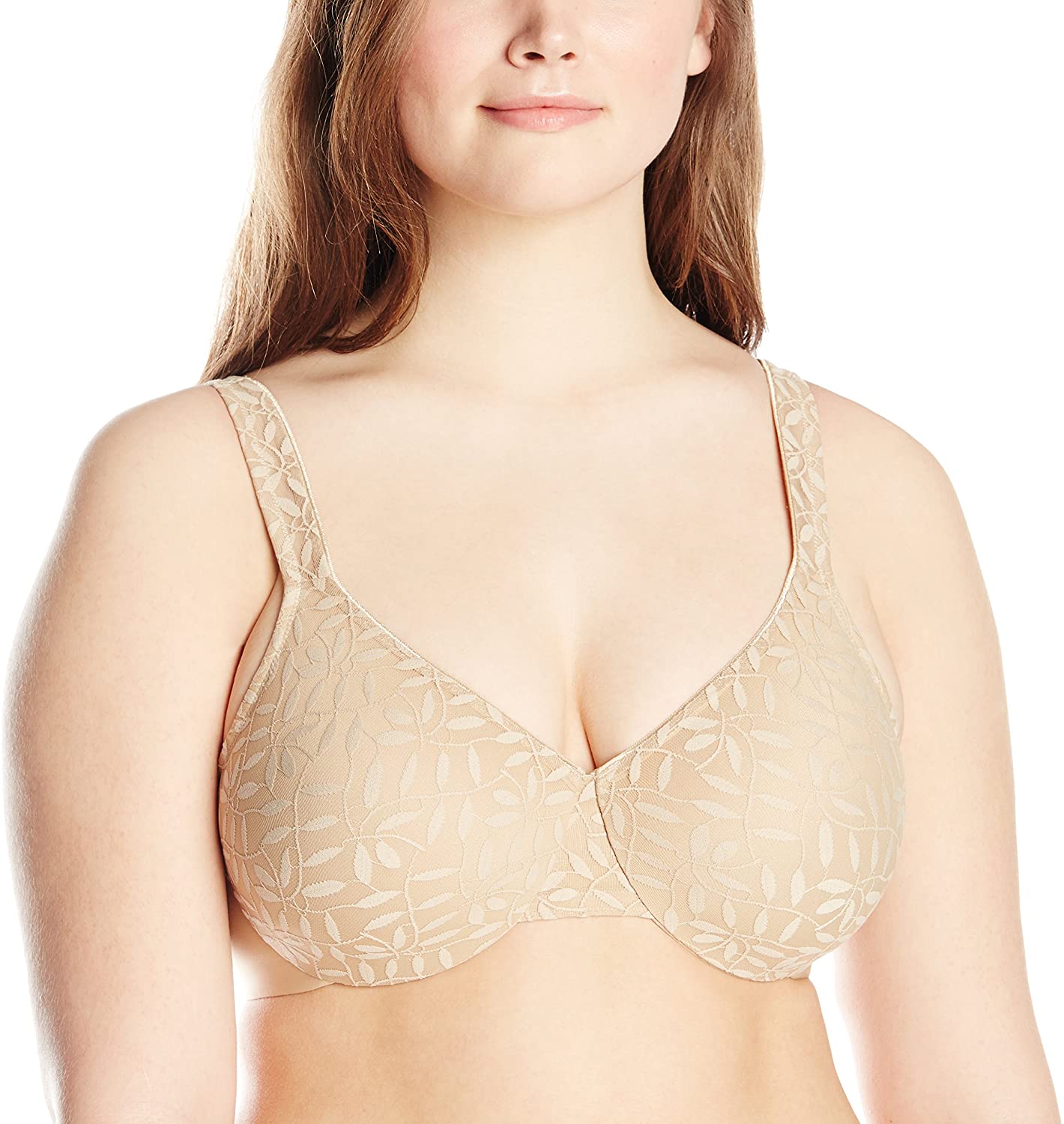 Price:$18.00 Olga Women's Sheer Leaves Minimizer Bra at Amazon Women’s Clothing store  Bras