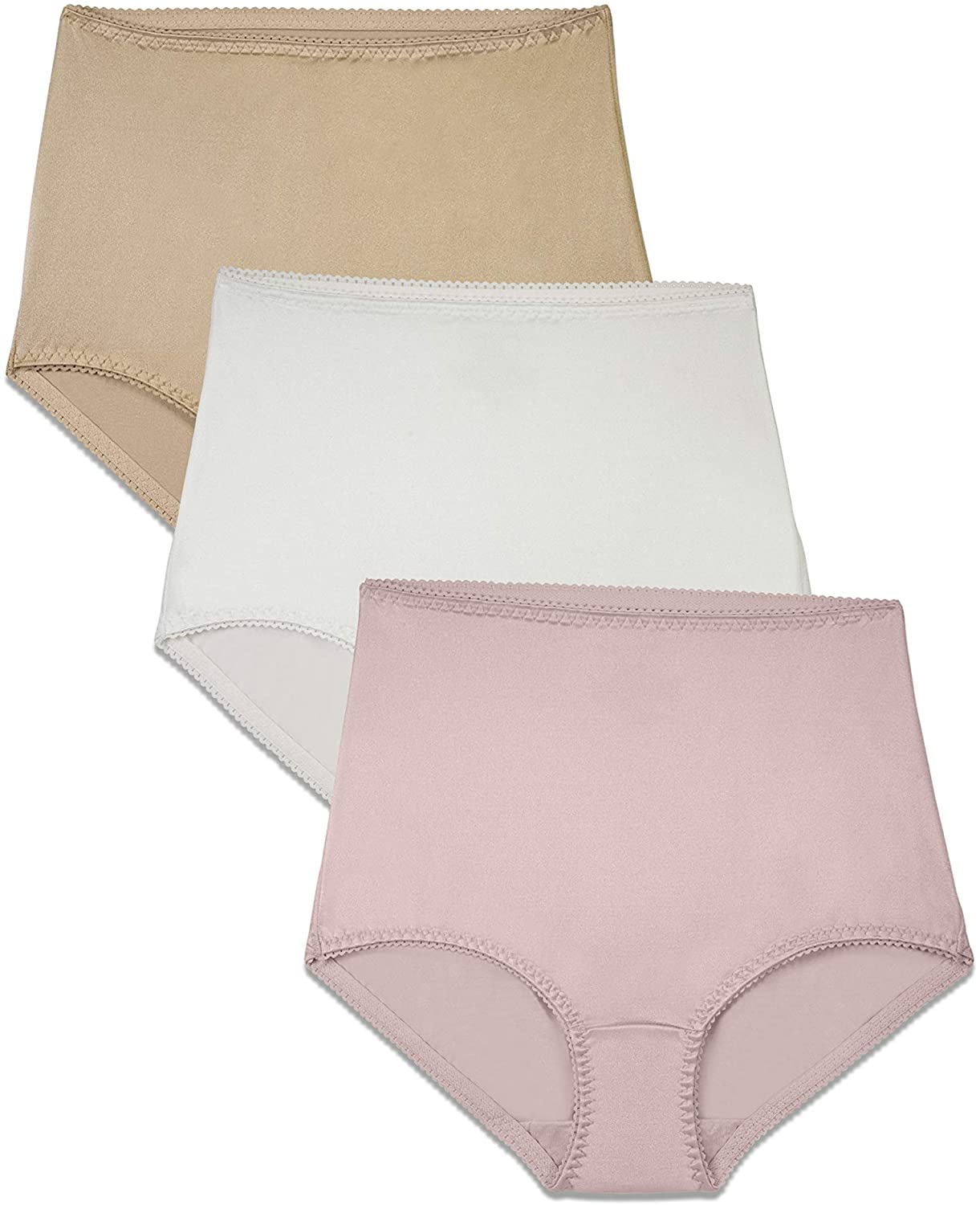 Price:$9.99 Brilliance by Vanity Fair Women's 3-Pack Undershapers Light Control Brief Panty 40301 at Amazon Women’s Clothing store